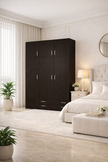 Triple Door Wardrobe with Loft Vega 150x60x240cm