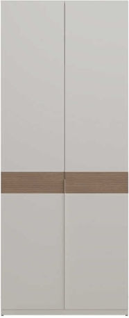 Milano Δίφυλλη Ντουλάπα 90x60x223cm Λευκό Mink Milano Δίφυλλη Ντουλάπα 90x60x223cm Λευκό Mink