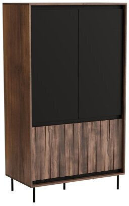 Double Door Catorle 102x55x104cm Black, Walnut Double Door Catorle 102x55x104cm Black, Walnut