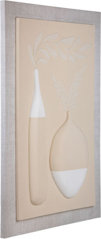Canvas Painting 3D Vases White-Beige 80x120cm Eurolamp 812-20128