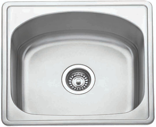 Gloria Tetras 420 18-1112 Drop-In Spüle Inox Satiniert B45.5xT38.5cm Silber