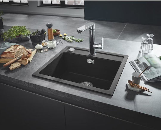 Grohe K700 Unterbauspüle aus Kunstgranit L56 × B51 cm Granite Black