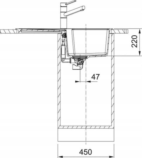 Franke Mrg 611-78 Вграден Кухненски Мивка от Течен Гранит 78x50см Сива