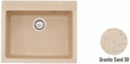 Crown R-60 Economic 6860 686030 Drop-In Chiuvetă din Granit Sintetic L60xW49.5cm Nisip de granit