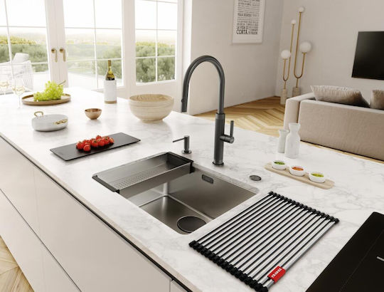Franke Mythos Myx 110-50 Υποκαθήμενος Νεροχύτης Inox Μ54xΠ44cm Ασημί