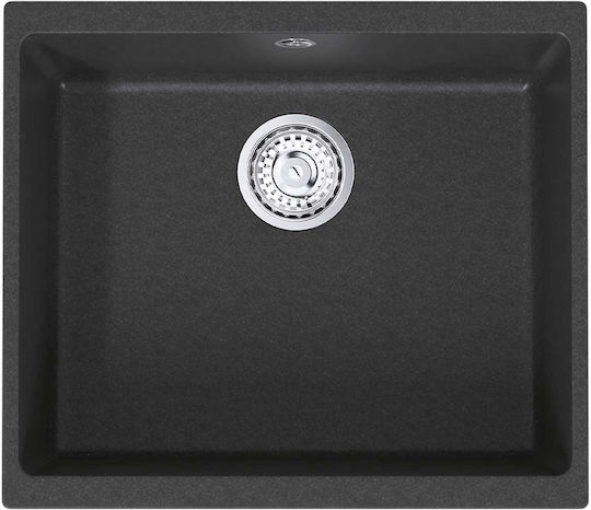 vidaXL Drop-In Kitchen Sink Made of Liquid Granite M53xW46cm Grey