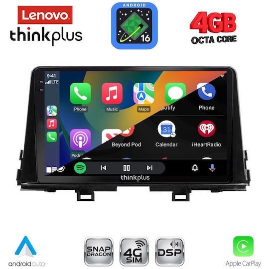 Lenovo Car Audio System for Kia Picanto 2017-2021 Bluetooth USB WiFi GPS Apple CarPlay Android Auto with 9" Touch Screen