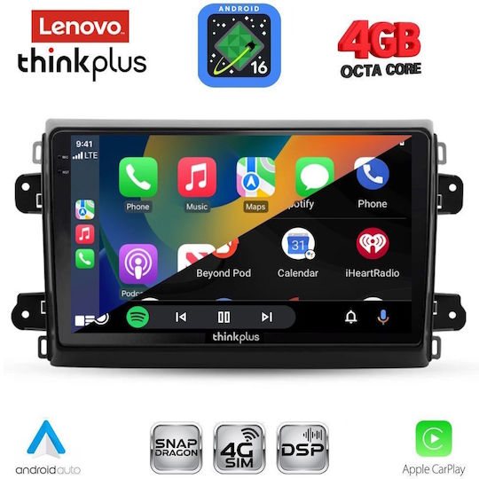 Lenovo Автомобилна Аудио Система за Fiat Ducato 2021-2026 (Bluetooth/USB/WiFi/GPS/Apple CarPlay/Android Auto) с Touch Screen 9"