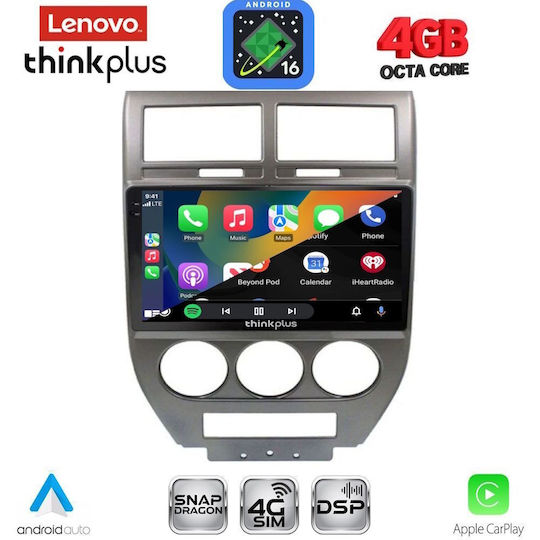 Lenovo Автомобилна Аудио Система за Jeep Compass / Patriot 2007-2016 (Bluetooth/USB/Вграден Wi-Fi/GPS/Apple CarPlay/Android Auto) с Touch Screen 10"
