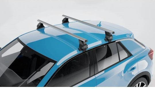 Menabo Menabo Aluminum Car Roof Bars Omega 130cm for Citroen DS4 5D Mk2 2021+ Set with Roof Rack Legs Silver