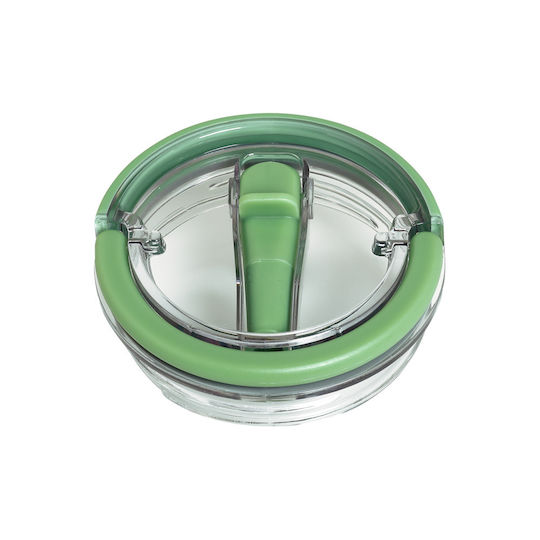 Ecolife Чаша с дръжка Термос Без BPA 900ml Зелен Чай Ecolife с Сламка и Дръжка
