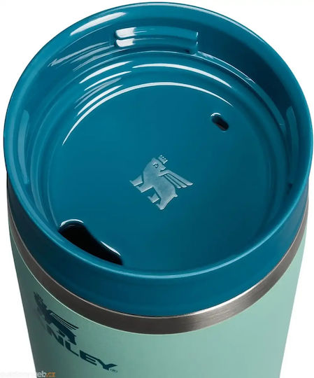 Stanley Cafe To-go Чаша Термос Неръждаема стомана 350ml Spring Green с Сламка и Дръжка