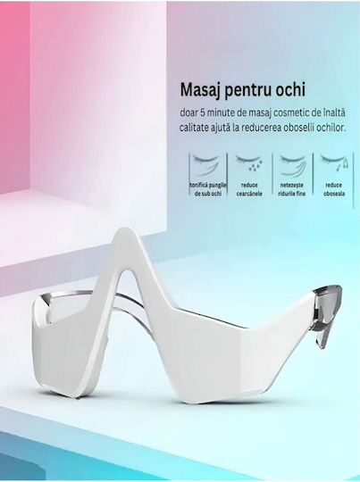 Ochelari Masaj Ochi cu Microcurent și Lumină Roșie Portabili Reîncărcabili Usb