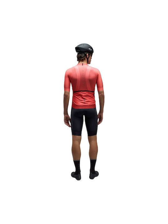 Oakley Tricou De Ciclism Cu Mâneci Scurte Pentru Bărbați Roșu Drum