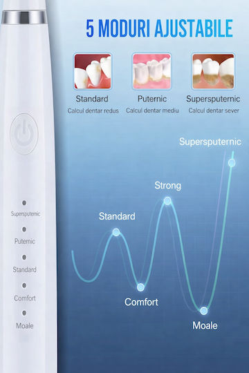 Viacare 6 În 1 Periuță de Dinți Electrică Dispozitiv Ultrasonic Îngrijire Orală Pentru Îndepărtarea Plăcii Bacteriene Petelor de Suprafață Alb
