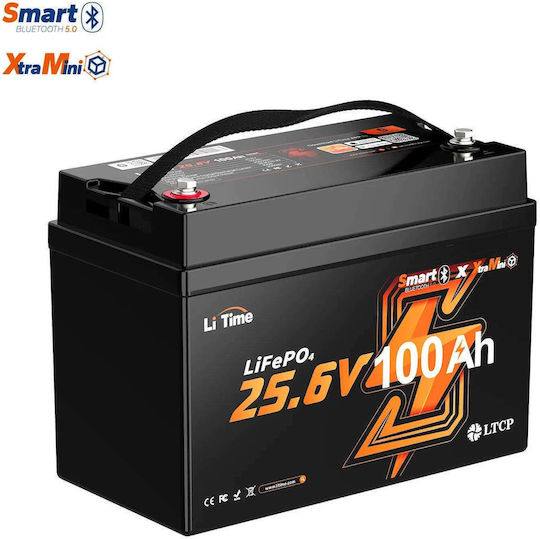 Litime 24v 100ah Xtra Mini Lifepo4 Battery Bluetooth Trolling Motors 70–100 Lbs