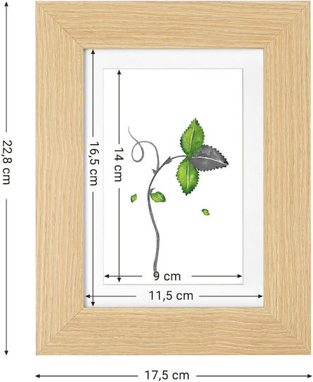 Songmics Wall Mounted Wooden Photo Frame with Beige Frame 3 Pieces