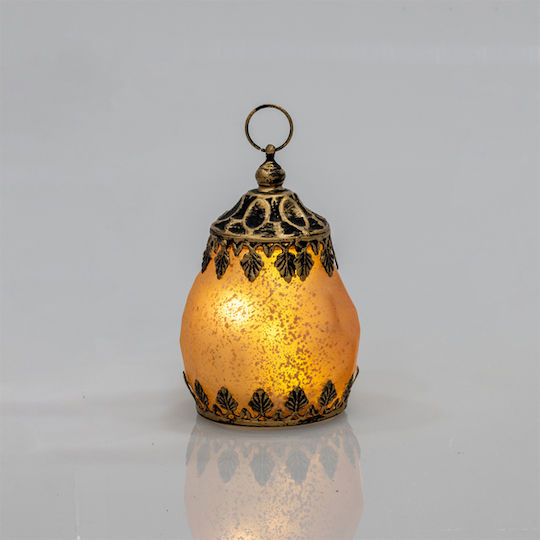 Set Laternen Metallisch Gold 8x8x12.5cm 3Stücke