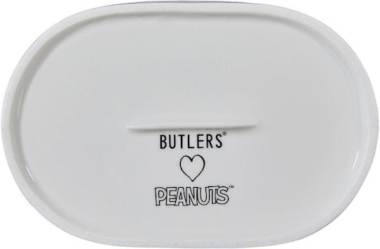 Butlers Peanuts Плитка Овална Порцеланова Бяла Чиния 14x10см