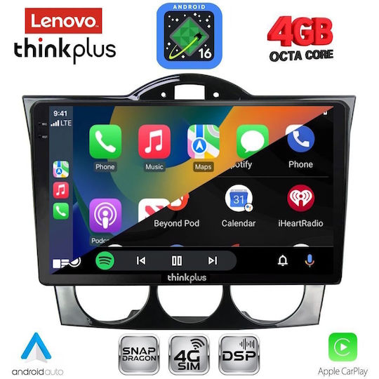 Lenovo Автомобилна Аудио Система за Mazda RX-8 2001-2008 (Bluetooth/USB/Вграден Wi-Fi/GPS/Apple CarPlay/Android Auto) с Touch Screen 9"