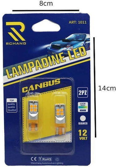 Rchang Autolampe T10 Canbus LED Gelbe 12V