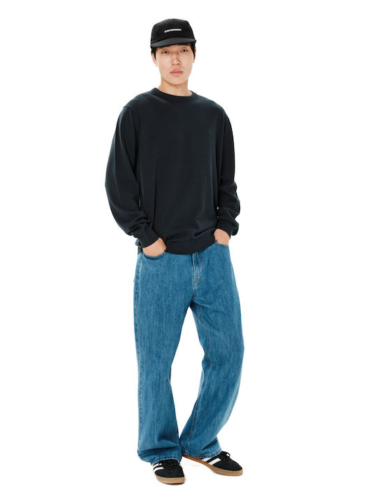 Herrenblusen Petrol Blau Pullover