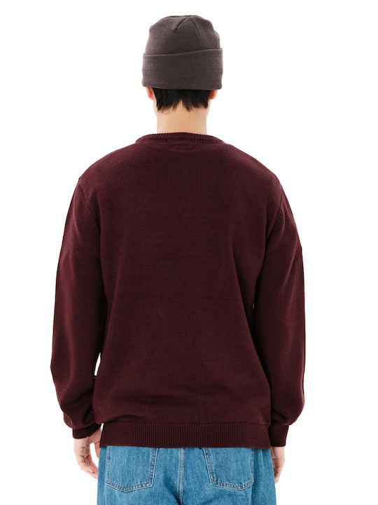 Herrenblusen Burgundischer Rundhalsausschnitt Casual Stil