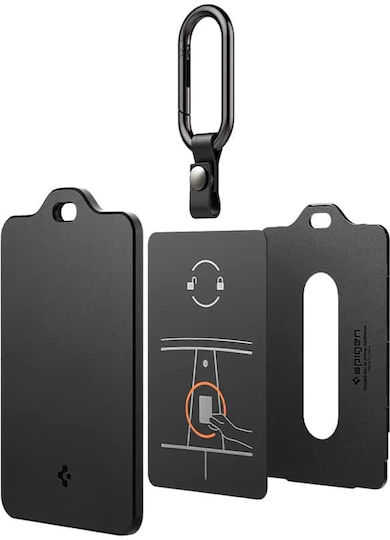 Spigen 2 Pack Card Holder Acp11405 Tesla Key Universal 2x Carabiner 4x Protective Film White Black Acp11405;to243