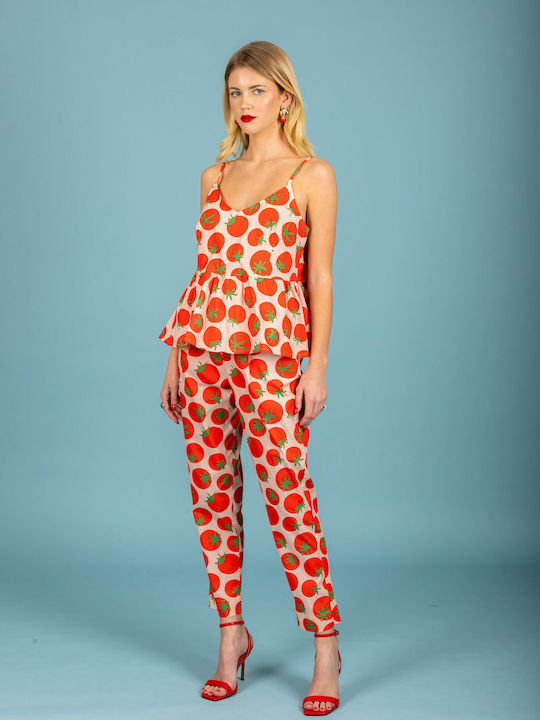 Women's Cotton Red Blouse