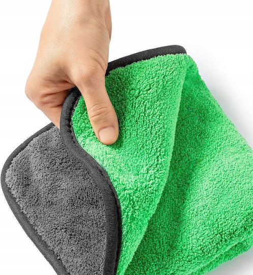 Lavetă din microfibră de curățare pentru caroseria mașinii 840gsm Verde 40x40cm