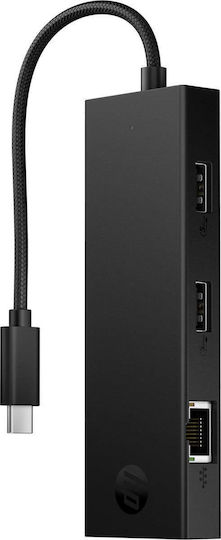 HP USB хъб 4 порта с USB-C / Ethernet