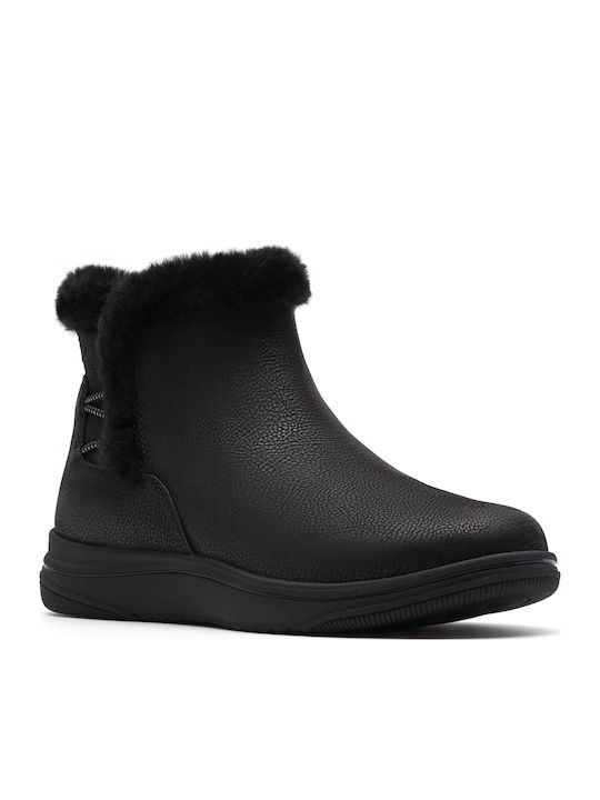 Brinkley Damen Stiefeletten mit Pelz Schwarz