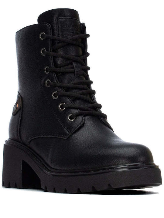 Leather Women's Ankle Boots Black