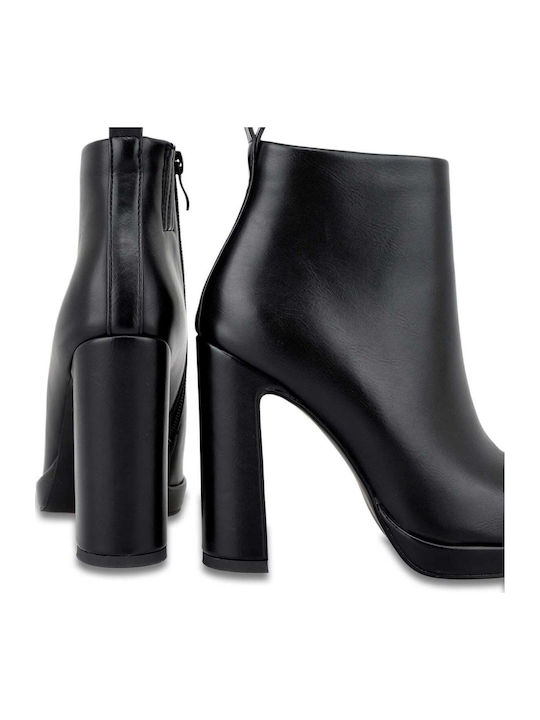 Women's Ankle Boots with High Heel Black