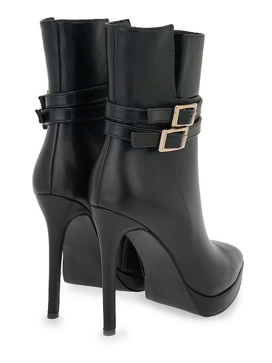 Women's Ankle Boots with High Heel Black