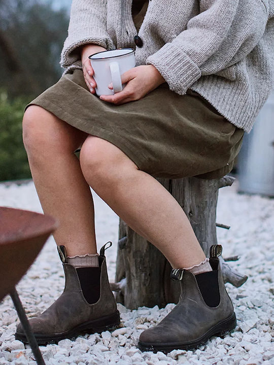 Leather Women's Chelsea Ankle Boots Brown