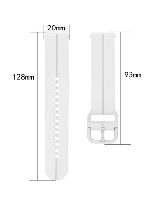 Gummi-Armband Grau 42mm