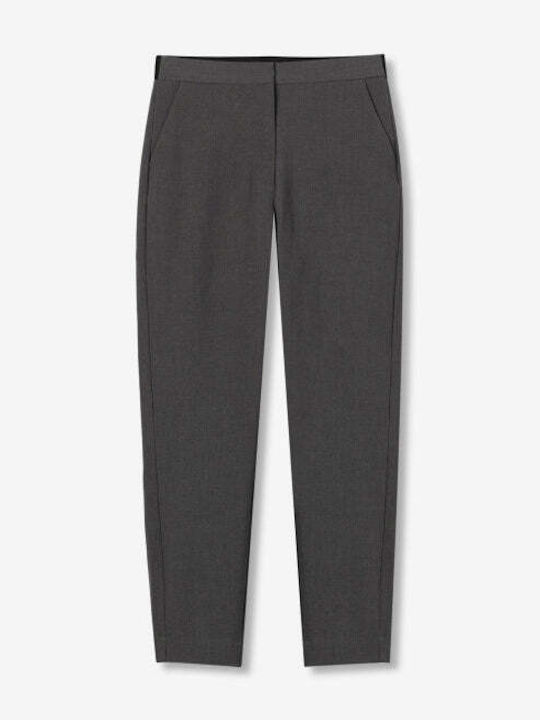 Women's Fabric Trousers in Regular Fit Grey
