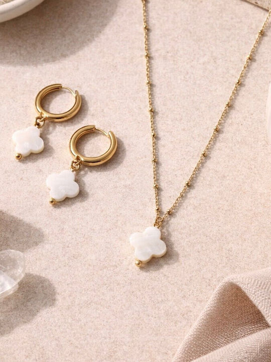 Duestelle Italia Necklace From Gold Plated Steel