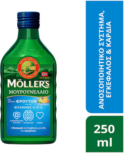 Möller’s Масло От Черен Дроб На Треска С Вкус На Плодове 250ml