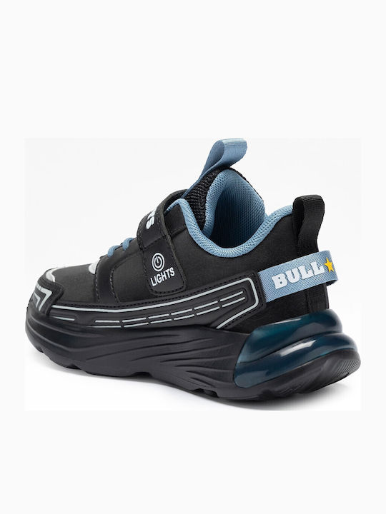 T-rex Kinder Sneaker Anatomisch mit Lichtern Schwarz