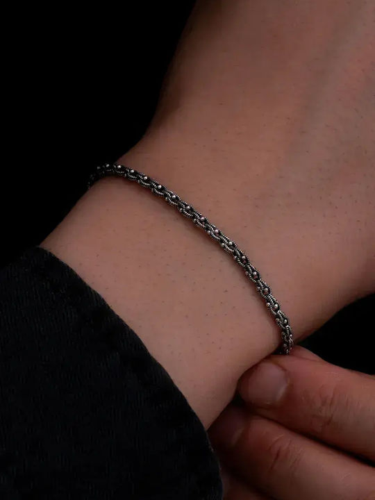SteweHome Men's Silver Hand Chain