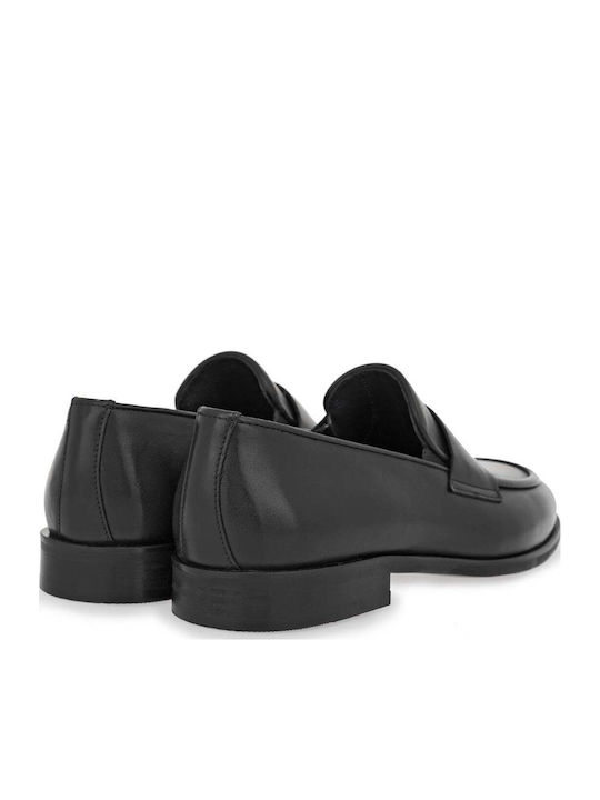 Leather Men's Loafers in Black Colour