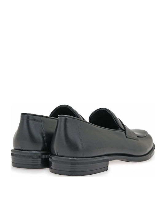 Δερμάτινα Ανδρικά Loafers σε Μαύρο Χρώμα