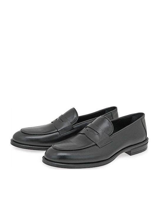 Δερμάτινα Ανδρικά Loafers σε Μαύρο Χρώμα