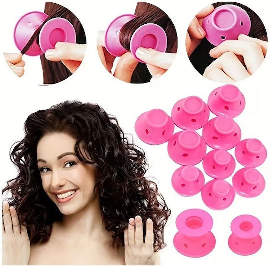 Hair Rollers in Pink Colour 8 Pieces