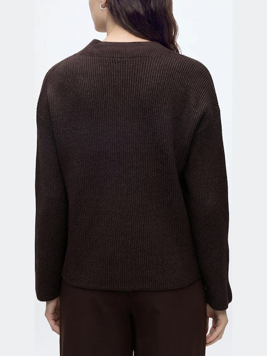 Gestrickte Damen Strickjacke mit Knöpfen Chocolate Torte