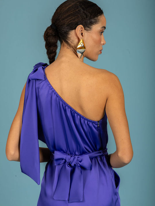 Damenteilose Jumpsuit Lila 131-21499-Lila (156)