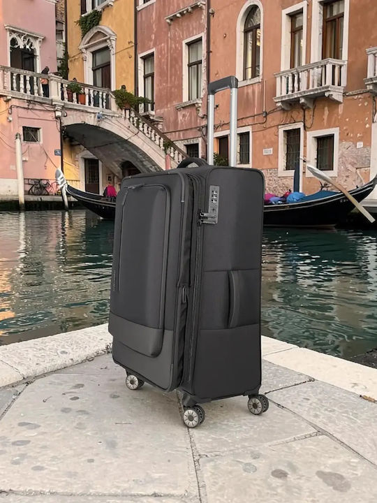 Travelite Großer Stoffkoffer Reisegepäck Schwarz Höhe 77cm