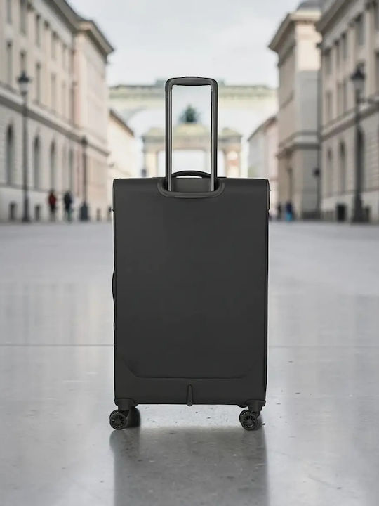 Travelite Großer Reisekoffer Schwarz Höhe 77cm
